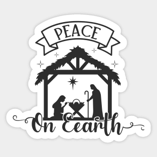 Peace on Earth, Nativity Scene Sticker